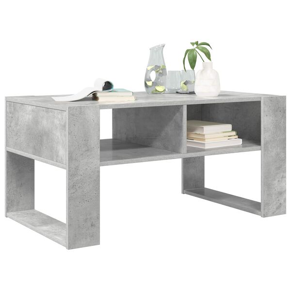 vidaXL Coffee Table Concrete Grey 92 x 53 x 45 cm Engineered Wood