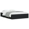 vidaXL Bed Frame with Drawers without Mattress Black 120x190 cm Small Double