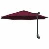 vidaXL Garden Parasol Red and Black 248 x 248 x 148 cm