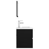 vidaXL Bathroom Furniture Set Black Engineered Wood