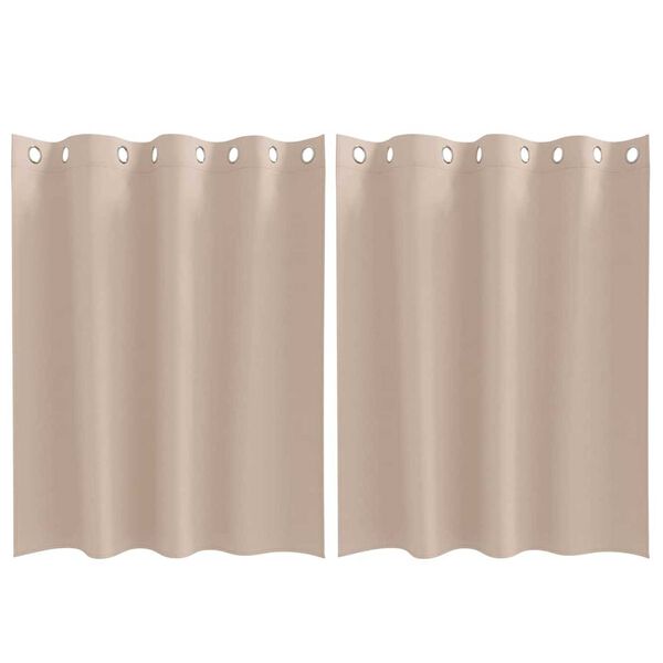 vidaXL Blackout Curtains with Rings 2 pcs Taupe 140 x 140 cm Polyester
