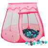 vidaXL Children Play Tent with 250 Balls Pink 102x102x82 cm