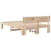 vidaXL Bed Frame with Headboard Natural 140 x 190 cm Solid Pine Wood