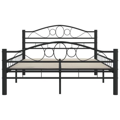 vidaXL Bed Frame Black Steel 120x200 cm