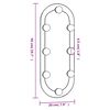 vidaXL Wall Mirror with LED Lights 20x50 cm Glass Oval