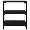 vidaXL Book Cabinet Black 60x33x70.5 cm Engineered Wood and Steel