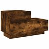 vidaXL Bedside Cabinet with LED Lights Smoked Oak 70x36x40.5 cm
