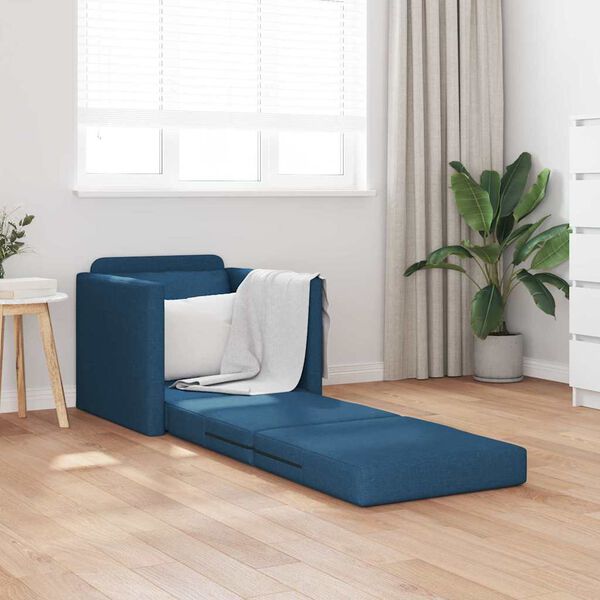 vidaXL Sofa Bed Blue 74 x 77 x 81 cm Fabric