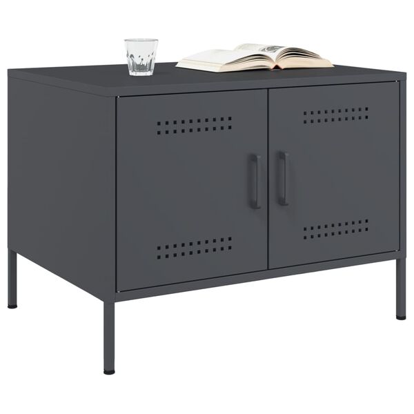 vidaXL Coffee Table Anthracite 68x50x50.5 cm Steel