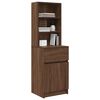 vidaXL Bedside Cabinet Brown Oak 39x35x125 cm Engineered Wood