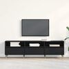 vidaXL TV Cabinet Black Oak 150 x 30 x 44.5 cm Engineered Wood
