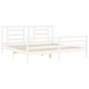 vidaXL Bed Frame without Mattress White 200x200 cm Solid Wood