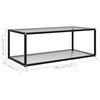 vidaXL Coffee Table Transparent 100x50x35 cm Tempered Glass