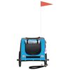vidaXL Pet Bike Trailer Blue and Grey Oxford Fabric and Iron