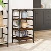 vidaXL Kitchen Trolley Smoked Oak 45x35x89.5 cm Engineered Wood