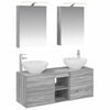 vidaXL Bathroom Furniture Set 5 pcs Grey Sonoma