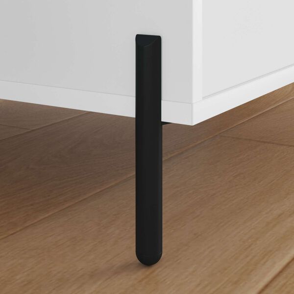 vidaXL Furniture Feet 12 pcs Black 66 x 36 x 160 mm Iron