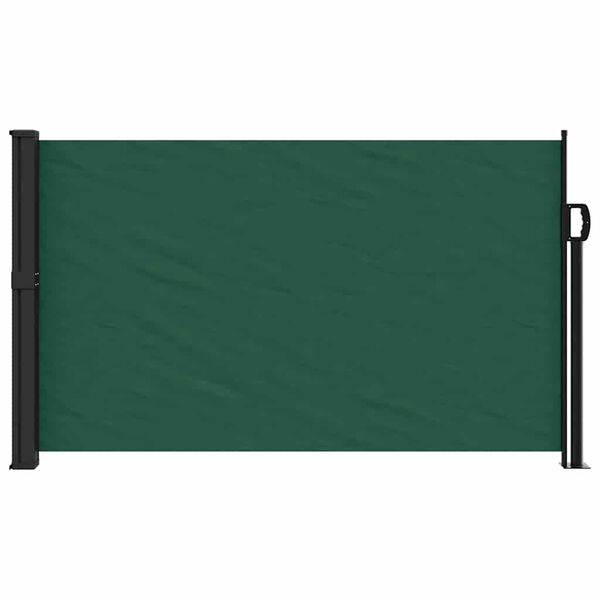 vidaXL Retractable Side Awning Dark Green 120x600 cm