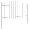 vidaXL Garden Fence 7 pcs White 170 x 140 cm Powder-Coated Steel