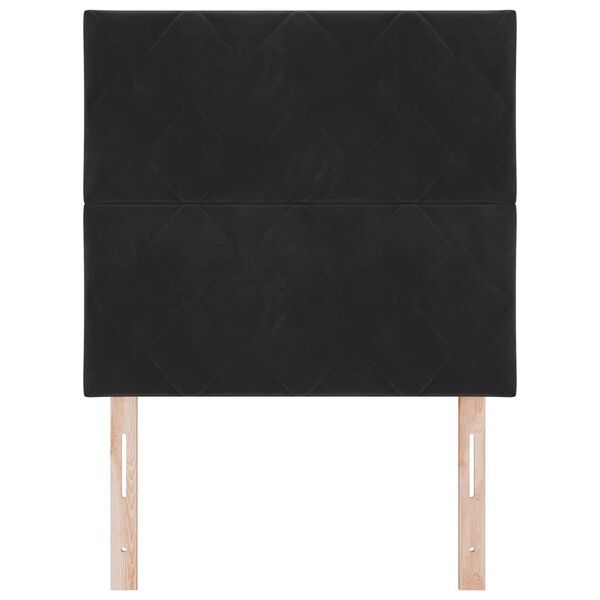 vidaXL Headboard Height Adjustable with Headboard Black 90 cm Velvet