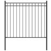 vidaXL Garden Fence Steel 1.7x0.8 m Black