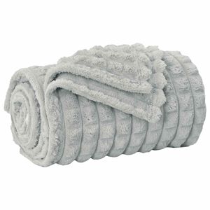 vidaXL Throw Blanket Grey 150 x 130 cm Fleece