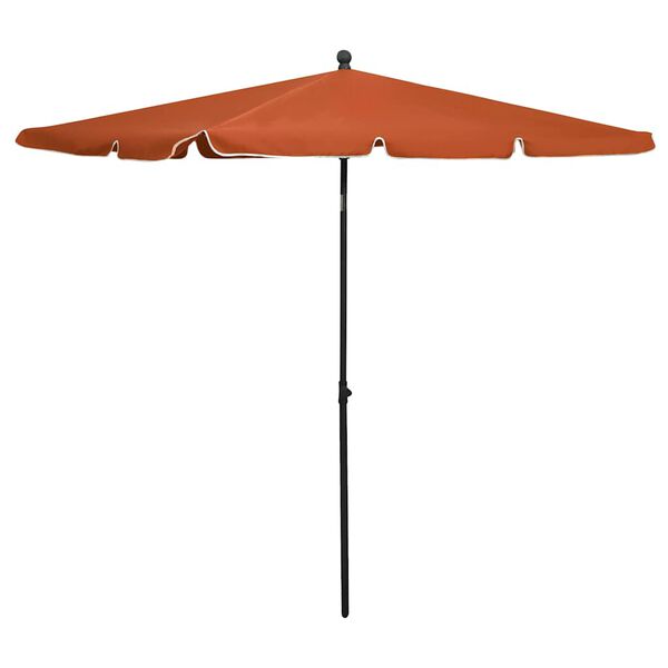 vidaXL Garden Parasol with Pole 210x140 cm Terracotta