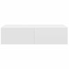 vidaXL Wall Shelf with Drawers White 60x26.5x15 cm Engineered Wood