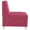 vidaXL Modular Sofa Unit Armless 3 pcs Wine Red 55 x 74 x 82 cm Velvet