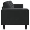 vidaXL Living Room Couch Black 250 x 77 x 76 cm
