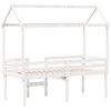 vidaXL High Sleeper Bed without Mattress White 90x190 cm Single Solid Wood Pine