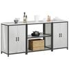 vidaXL Kitchen Storage Set with Shelf 3 pcs Silver Galvanised Steel