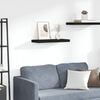 vidaXL Floating Wall Shelf Black 60x23.5x3.8 cm MDF