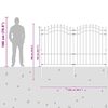 vidaXL Garden Fence White 240 x 190 cm Powder-coated steel