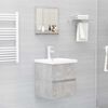 vidaXL Bathroom Mirror Concrete Grey 40x10.5x37 cm Engineered Wood