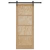 vidaXL Sliding Door ORKDAL Brown 83 x 211 cm Solid Pine Wood