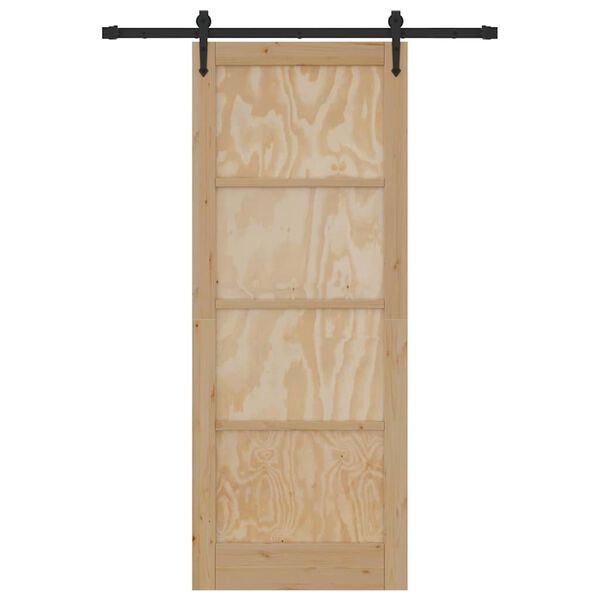 vidaXL Sliding Door ORKDAL Brown 83 x 211 cm Solid Pine Wood