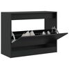 vidaXL Shoe Cabinet Black 80x34x63 cm Engineered Wood