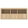 vidaXL Sideboard with LED Lights Sonoma Oak 162x37x67 cm