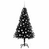 vidaXL Christmas Tree with 150 LEDs with Stand Black 150 cm PVC