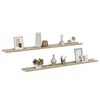 vidaXL Wall Shelves 2 pcs White and Sonoma Oak 115x9x3 cm