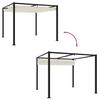 vidaXL Garden Gazebo with Retractable Roof Cream 3x3 m Steel