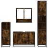 vidaXL 4&nbsp;Piece Bathroom Furniture Set&nbsp;Smoked Oak Engineered Wood