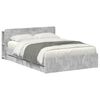 vidaXL Bed Frame with Storage Concrete Grey 150 x 200 cm
