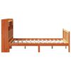 vidaXL Bookcase Bed without Mattress Wax Brown 135x190 cm Double Solid Wood Pine