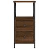 vidaXL Bedside Cabinet Brown Oak 34x35.5x70 cm Engineered Wood