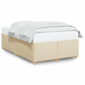 vidaXL Bed Frame without Mattress Cream 120x190 cm Small Double Fabric