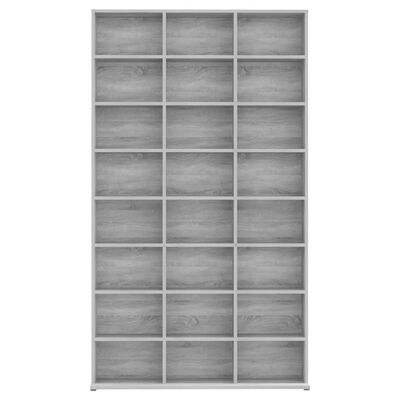 vidaXL CD Cabinet Grey Sonoma 102x23x177.5 cm Engineered Wood