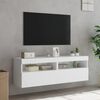 vidaXL TV Wall Cabinets with LED Lights 2 pcs White 60x30x40 cm