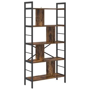 vidaXL Bookshelf 9-Tier 75 x 30 x 156 cm Engineered Wood Smoked Oak